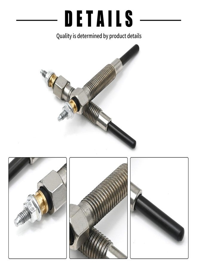 SYOWADA 4 pcs 32A66-03102 Glow Plugs Replacement for Mitsubishi S4S Engine Forklift Excavators Skid, Replacement for Mitsubishi GX5000 GX510 VG60 VG563, 32A66-03101 32A66-03100 Glow Plug - Image 3