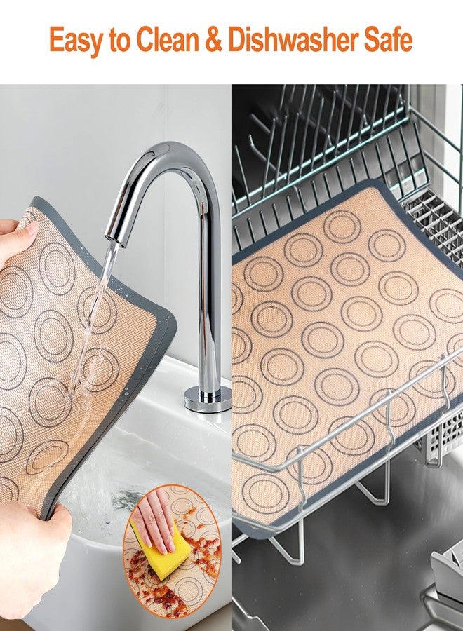 HOOMIL Macaron Silicone Baking Mats, 16.5"x 11.6", Non-Stick, Reusable, Food Safe, Half Sheet Size Silicone Mat, Pack of 2 - Image 5