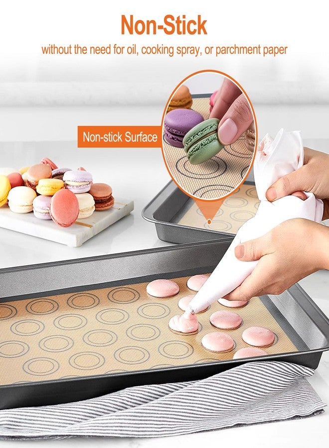 HOOMIL Macaron Silicone Baking Mats, 16.5"x 11.6", Non-Stick, Reusable, Food Safe, Half Sheet Size Silicone Mat, Pack of 2 - Image 3