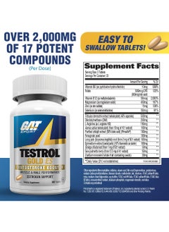 GAT SPORT Testrol Gold ES 30 Servings 60 Tablets  - Image 3