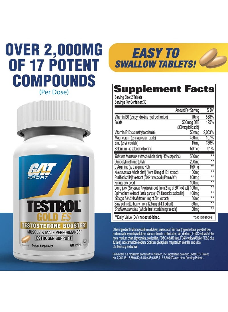 GAT SPORT Testrol Gold ES 30 Servings 60 Tablets  - Image 3