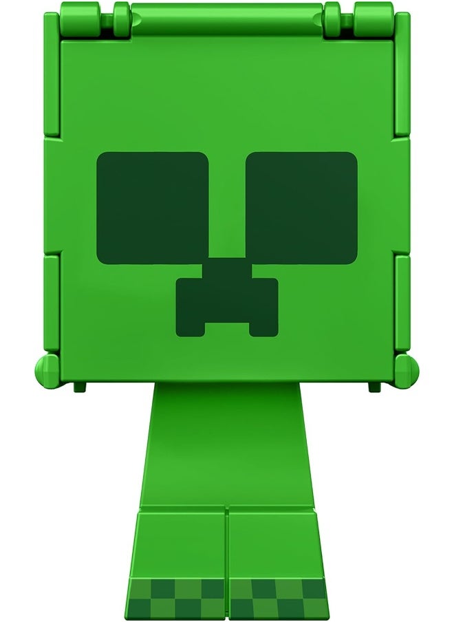 Mattel Games Mattel Minecraft Flippin’ Figs Figures Collection with 2-in-1 Fidget Play, 3.75-in Scale, Large Heads & Pixelated Design (Characters May Vary)  - Image 3