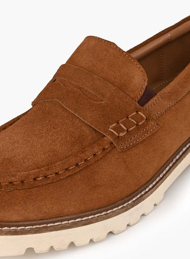 DUCHINI BROWN Women Leather Slip-On Loafers for Women | Best Price UAE