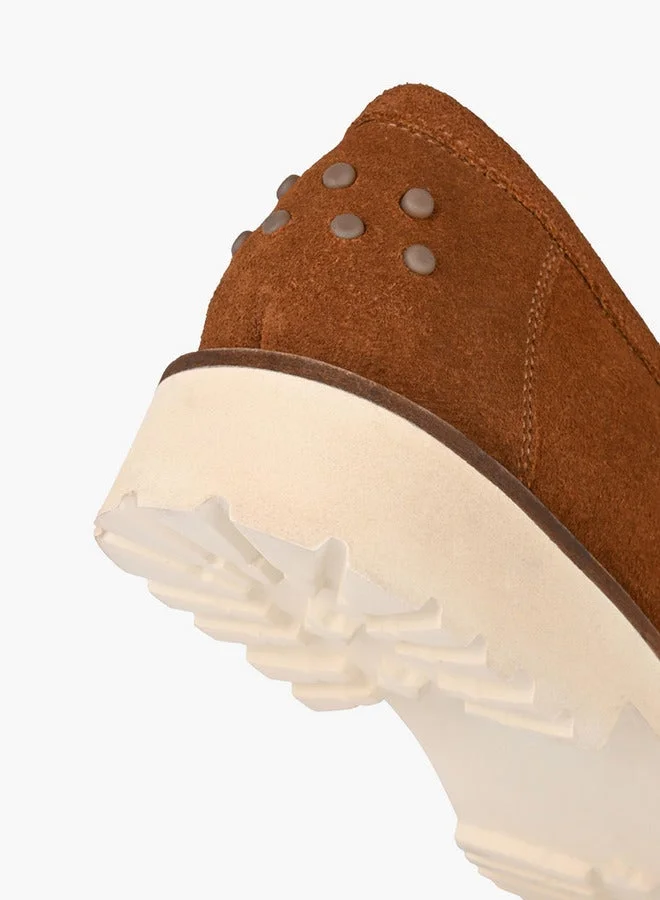 DUCHINI BROWN Women Leather Slip-On Loafers for Women | Best Price UAE