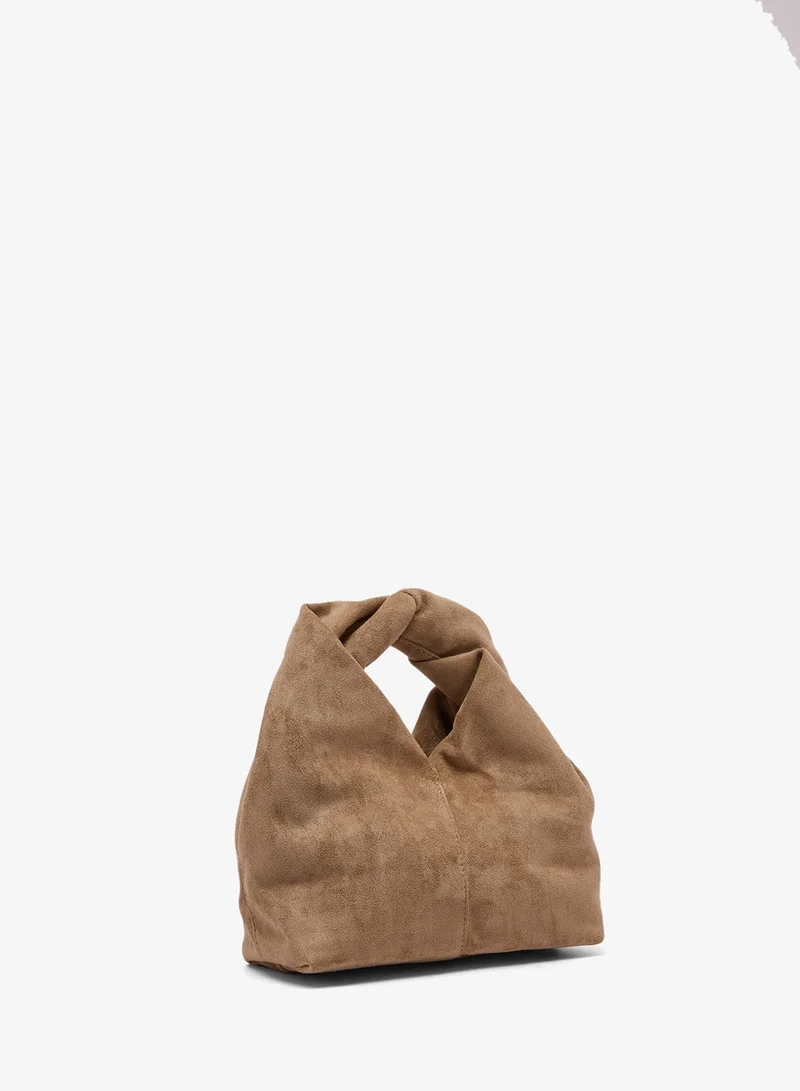 ايلا Soft Shoulder Bag In Faux Suede