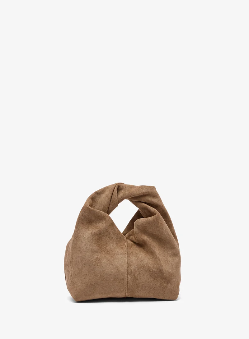ايلا Soft Shoulder Bag In Faux Suede