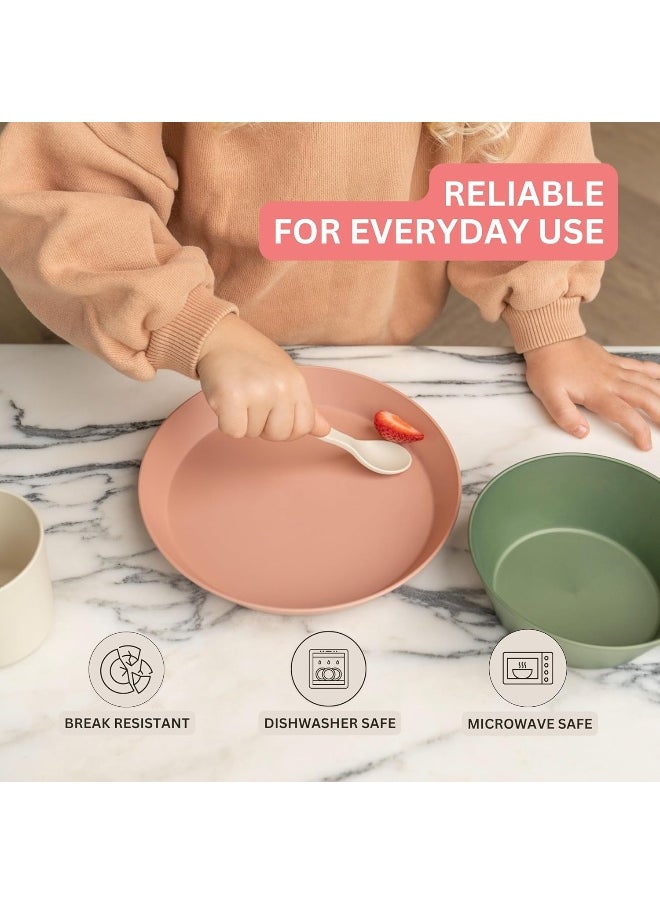 Citron - Unbreakable Plates Set Of 4, 100% Organic, Reusable, Biodegradable, Environment Friendly, And UnbreakablePink/Cream - Image 1