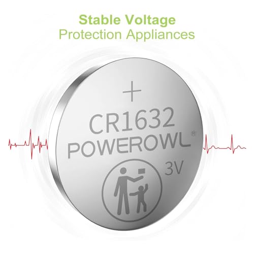 POWEROWL High Capacity CR1632 Battery (15-Pack) CR 1632 3v Lithium Batteries, 10 Years Leak-Free - Image 4