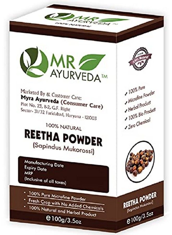 MR Ayurveda مسحوق ريثا نقي 100% | مسحوق ريثا عضوي | مسحوق ريثا للشعر | مسحوق ريثا للبشرة | مسحوق ريثا للوجه 100 جرام - Image 5