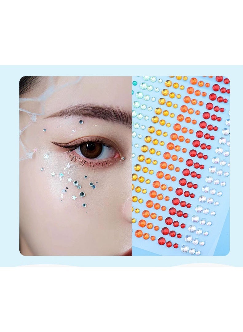 Layali Crystal Rhinestone Stickers 15 Colors Kids DIY Embellishment Self Adhesive Jewels Sticker Colorful Diamond - Image 5