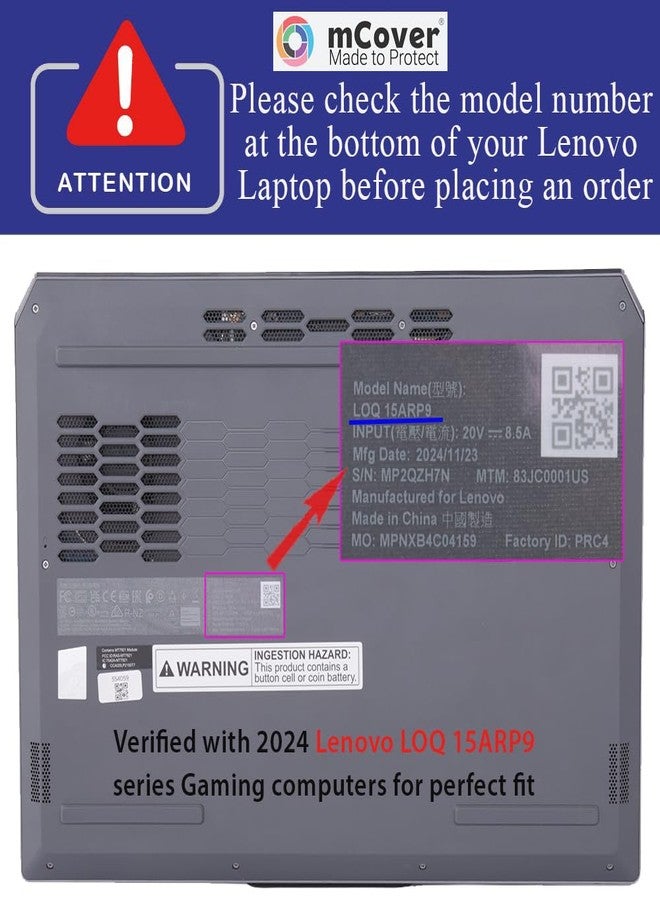 mCover Case ONLY Compatible for 2023-2025 15.6" Lenovo LOQ 15IAX9 15ARP9 15IRX9 15AHP9 15IRX10 15AHP10 Series Windows Computers (NOT for Other Lenovo Models)- Pink - Image 4
