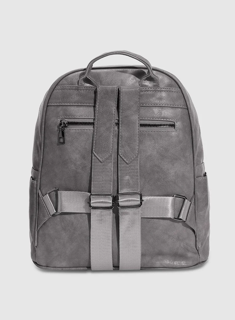 صوص هاوت حقيبة ظهر مرصعة - رمادي