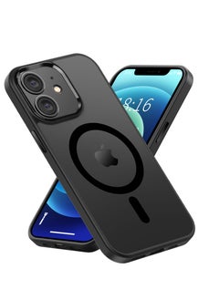 iPhone 12/12Pro MagSafe Case Cover Slim thin Anti-Yellow Shockproof Protection Hard Scratch-Resistant Back Grade Clear Case for Apple iPhone 12/12 Pro 6.1 inch - Black