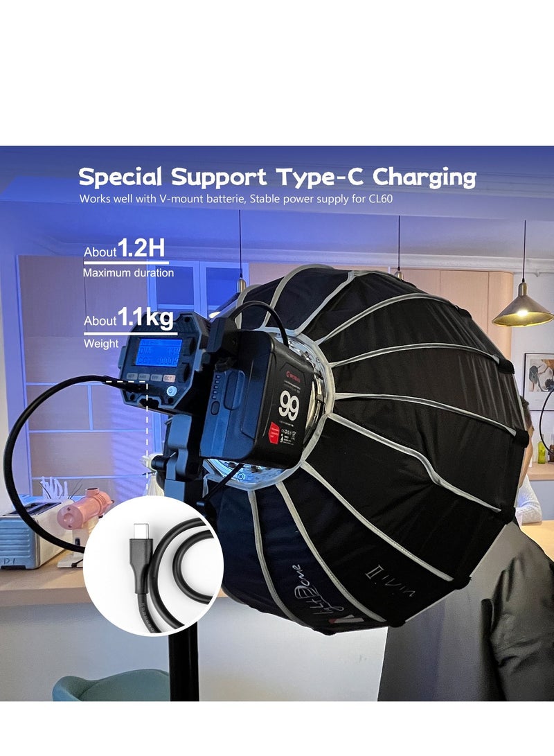  COLBOR COLBOR VM2 V-mount Adapter and D-Tap to Type-C Battery Cable - Image 5