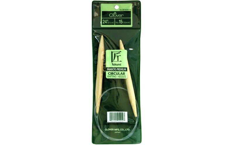 Clover Circular Knitting Needles Bamboo Fruit Pink US 15 10mm 24 Inches