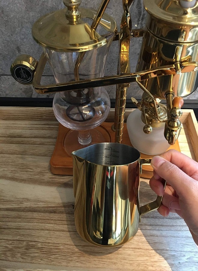 Joytata Milk Frothing Pitcher 20oz Stainless Steel Cup Perfect for Latte Cappuccino Stainless Steel Milk Frother Steaming Pitcher Rose Golden Color 600ml - Image 4
