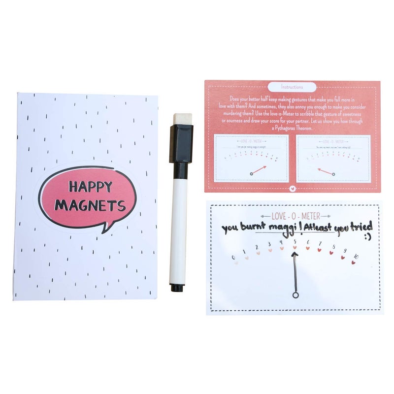 Oye Happy LoveOMeter Cute Fridge Magnet for HusbandWife to Gift on BirthdayAnniversary - Image 1
