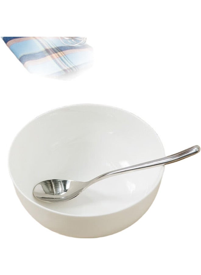 Sky Top Bone China Large Soup Bowl, Noodle Bowl, Salad Bowl, Ceramic Household Pure White Tableware Set, 7 Inches, 2 Pieces - Image 3