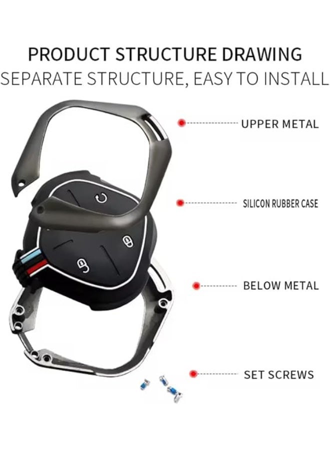 UShop Premium Key Cover from U-Shop ✔ Compatible with Jetour Traveller T1 2026 only | Jetour T1 2025 2026 Metal Key Cover, Full Protection, Stylish Key Ring for Car Keys, Elegant Design for Jetour T1 - Image 2