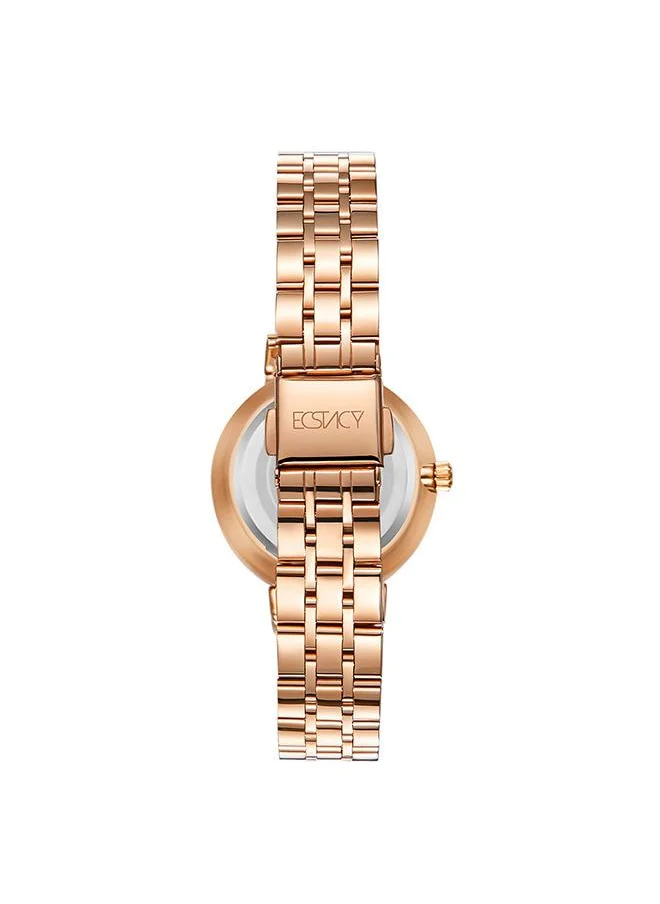 إكستاسي Ecstacy Women's GL12 Movement Watch, Analog Display and Stainless Steel Strap - E23506-RBKMK, Two Tone Rose Gold