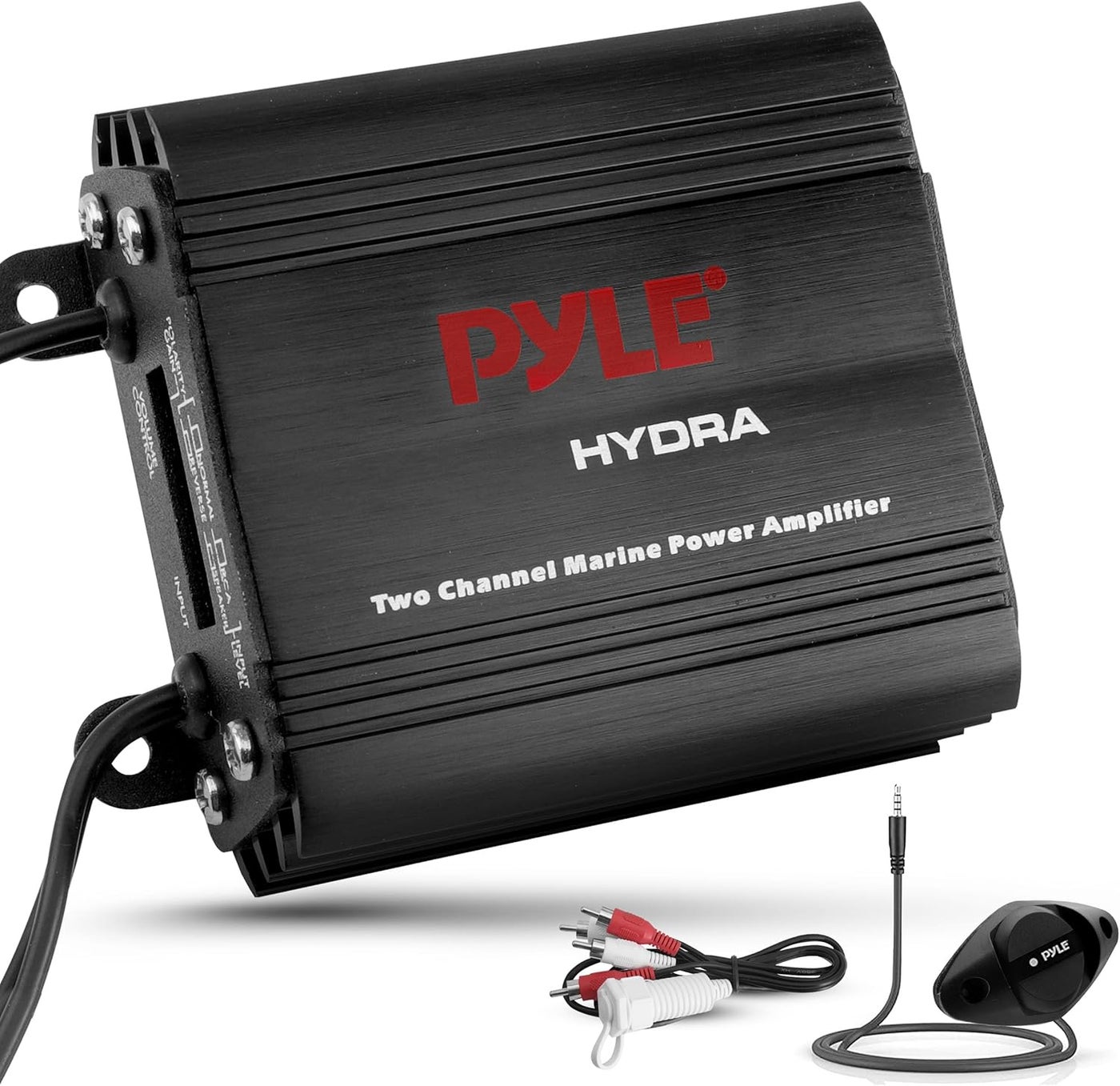 Pyle 2-Channel Marine Amplifier Receiver - Waterproof and Weatherproof Audio Subwoofer for Boat Stereo Speaker - 400 Watt Power