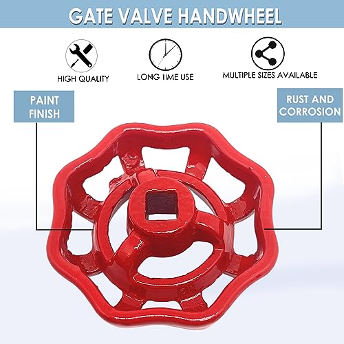NGeGe 2pcs Replacement Gate Valve Handwheel,Round Wheel Valve Handle Replacement,for 1" Gate Valves, Outer Diameter 59mm (Square Hole 6.5x6.5mm) - Image 4