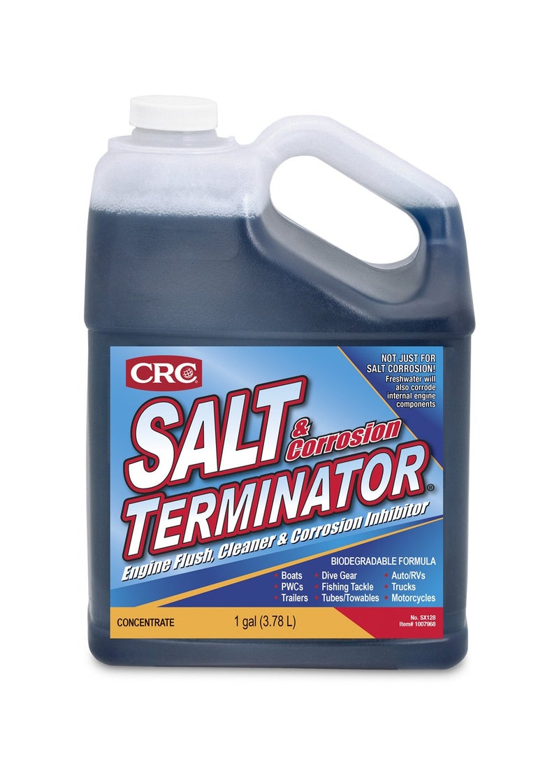 CRC CRC Salt Terminator Engine Flush, Cleaner, And Corrosion Inhibitor, 1 Gallon, Dissolves Salt And Leaves A Protective Coating 