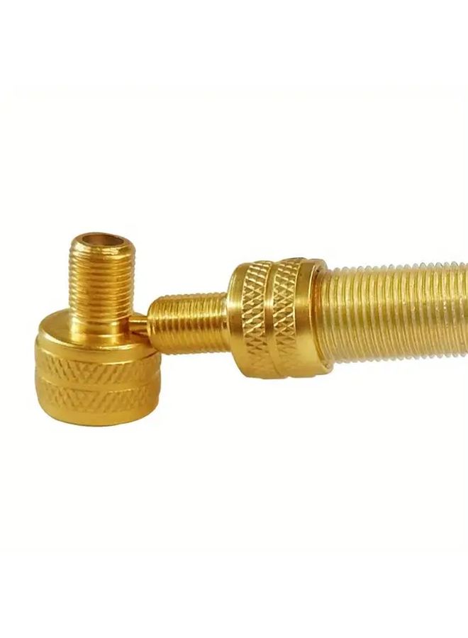 4pcs Heavy Duty Copper Large Core Cavity Tire Inflation Kit Golden With Valve Stem Cap Adapter Dustproof Cover For Car Truck Bus RV ATV Trailer - Image 2