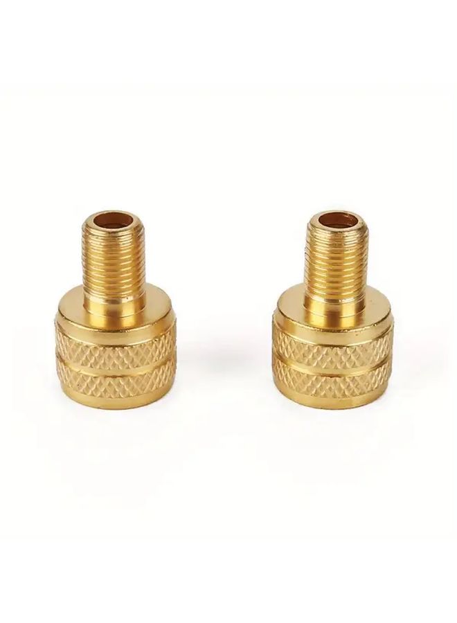 4pcs Heavy Duty Copper Large Core Cavity Tire Inflation Kit Golden With Valve Stem Cap Adapter Dustproof Cover For Car Truck Bus RV ATV Trailer - Image 5