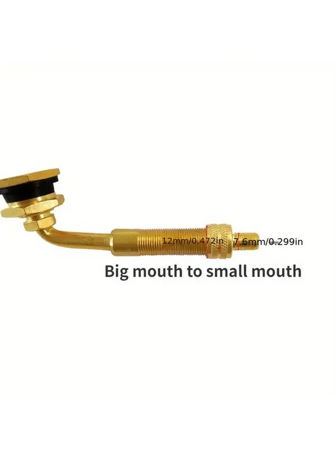 4pcs Heavy Duty Copper Large Core Cavity Tire Inflation Kit Golden With Valve Stem Cap Adapter Dustproof Cover For Car Truck Bus RV ATV Trailer - Image 4