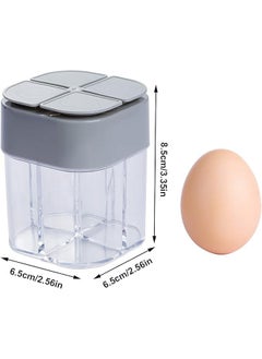 YT 2 Pcs 4 in 1 Spice Container Salt and Pepper Shaker Transparent Seasoning Shaker Can Filter Lumps Spice Jars Sealing and Moisture-Proof for Home Restaurant Camping Travel Cooking BBQ Grey/White  - Image 2