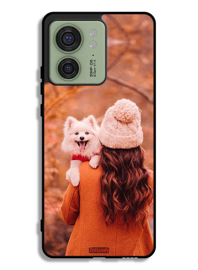 Tolwak Motorola Edge 40 Protective Case Cover Holding Puppy - Image 1