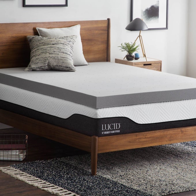 4 INCH BAMBOO INFUSED MEMORY FOAM MATTRESS TOPPER TWIN SIZE COOLING VENTILATION PRESSURE RELIEVING BED TOPPER MATTRESS PAD CERTIPUR CERTIFIED