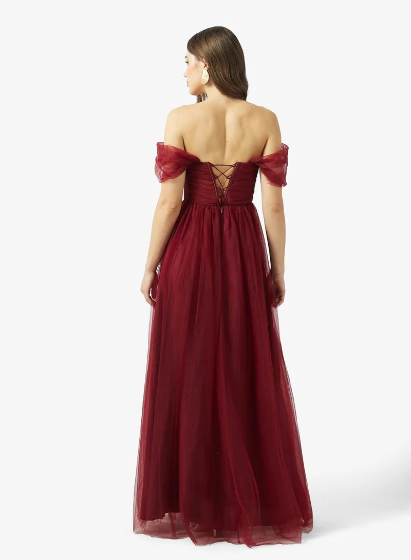 Ginger Boutique  Sweetheart Neckline Tulle A Line Gown for Women | Best Price UAE
