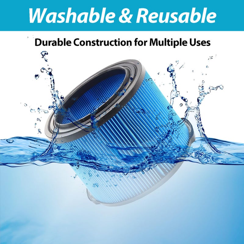 ANBOO 2 Pack VF3500 Replacement Filter for Ridgid Wet Dry Vac, 3-Layer Fine Dust Filter Compatible with WD4070 WD4522 WD4050 WD3050 WD4080 4000RV 4500RV Vacuum, Washable & Reusable - Image 5