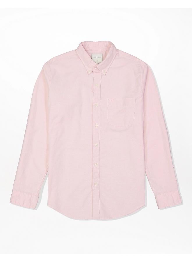 امريكان ايجل قميص أكسفورد بأزرار بقصة ضيقة ومرنة - Image 3