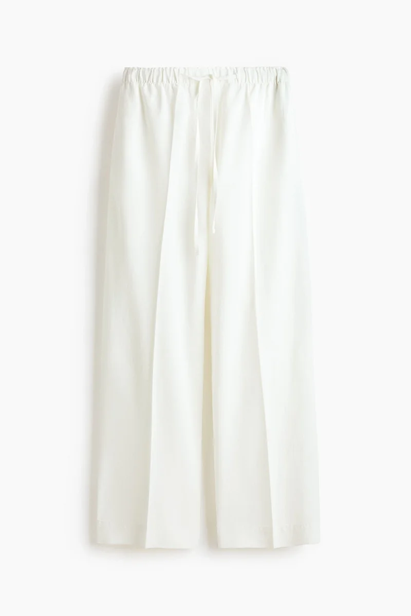 H&M Linen-blend drawstring trousers