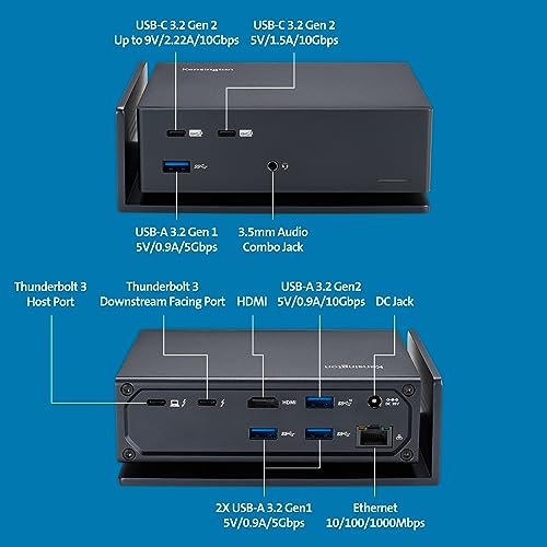 Kensington USB-C and Thunderbolt Dock, up to 100W Charging, Dual 4K, for Mac, Windows and Surface (K37010NA) - Image 5