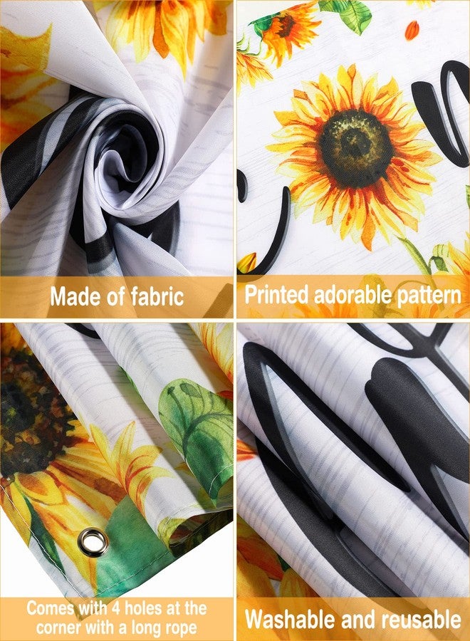 Breling Large Welcome Home Banner Decorations Sunflower Welcome Home Yard Sign Sunflower Banner for Military Homecoming Deployment Returning Party Supplies, 98 x 18 Inches - Image 2