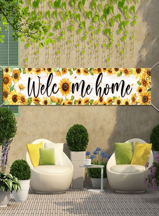 Breling Large Welcome Home Banner Decorations Sunflower Welcome Home Yard Sign Sunflower Banner for Military Homecoming Deployment Returning Party Supplies, 98 x 18 Inches - Image 5