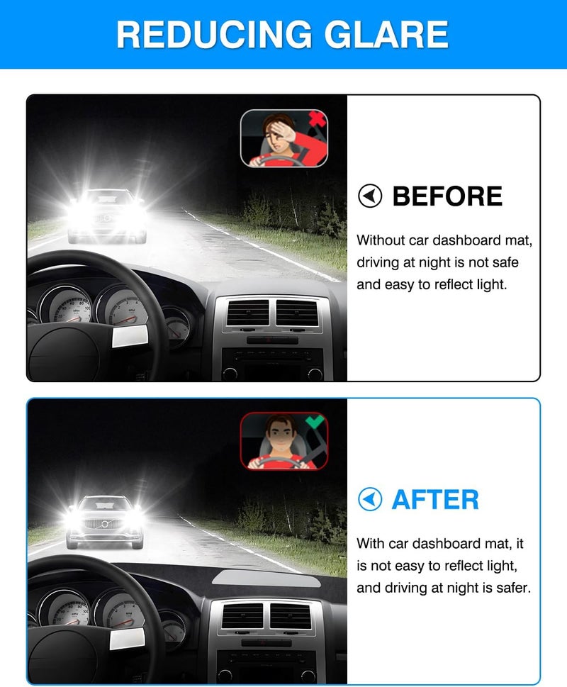 Autorder Dashboard Cover Mat for 2008-2010 Dodge Charger - Flannel Sunshade UV Protector - Image 4