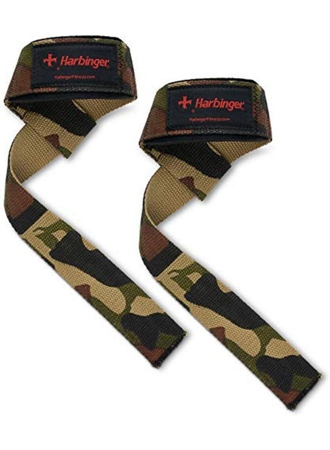 Harbinger Padded Cotton Lifting Straps with NeoTek Cushioned Wrist (Pair) - Image 1