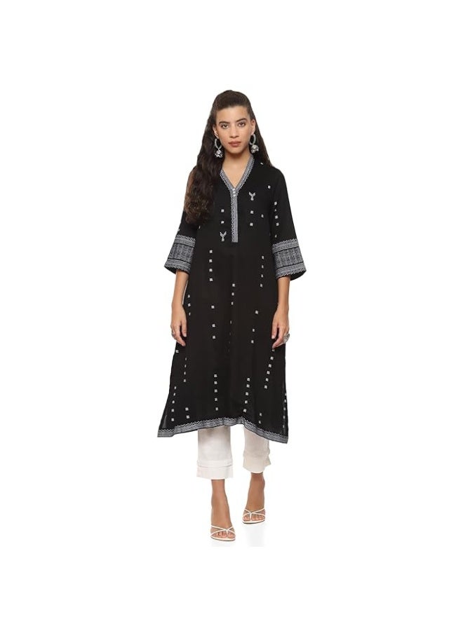 BIBA Women Poly Cotton Printed Kurta XL - Image 3
