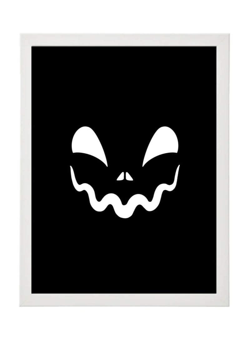 Halloween Pumpkin Framed Poster 30x40cm - Spooky Wall Art Decor for Home, Office, or Party , Trick or Treat Pumpkin Artwork, Halloween Decoration Gift Idea