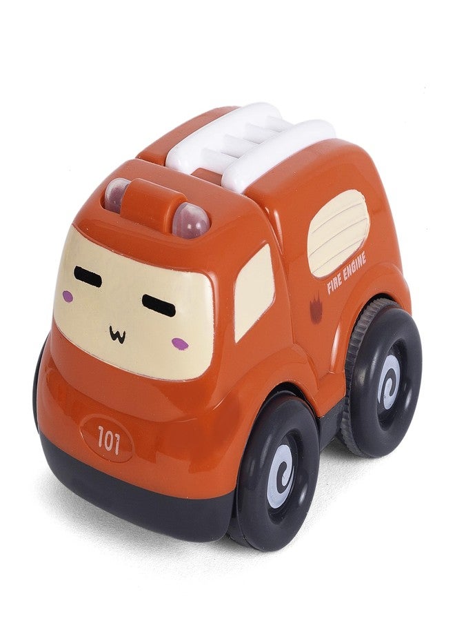 Shooting Star Light & Siren Vehicle Toys for Kids, Friction Powered Running Cars Pack of 4, 24M+ - Image 3