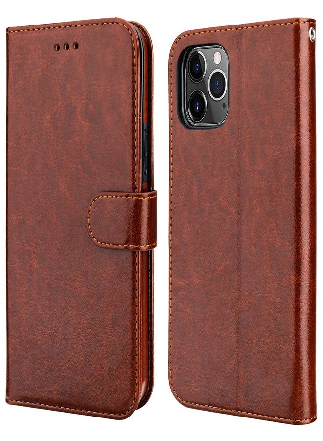 Bocasal Compatible with iPhone 12 & iPhone 12 Pro Wallet Case with Card Holder PU Leather Magnetic Detachable Kickstand Shockproof Wrist Strap Removable Flip Cover 6.1 inch (Brown) - Image 2