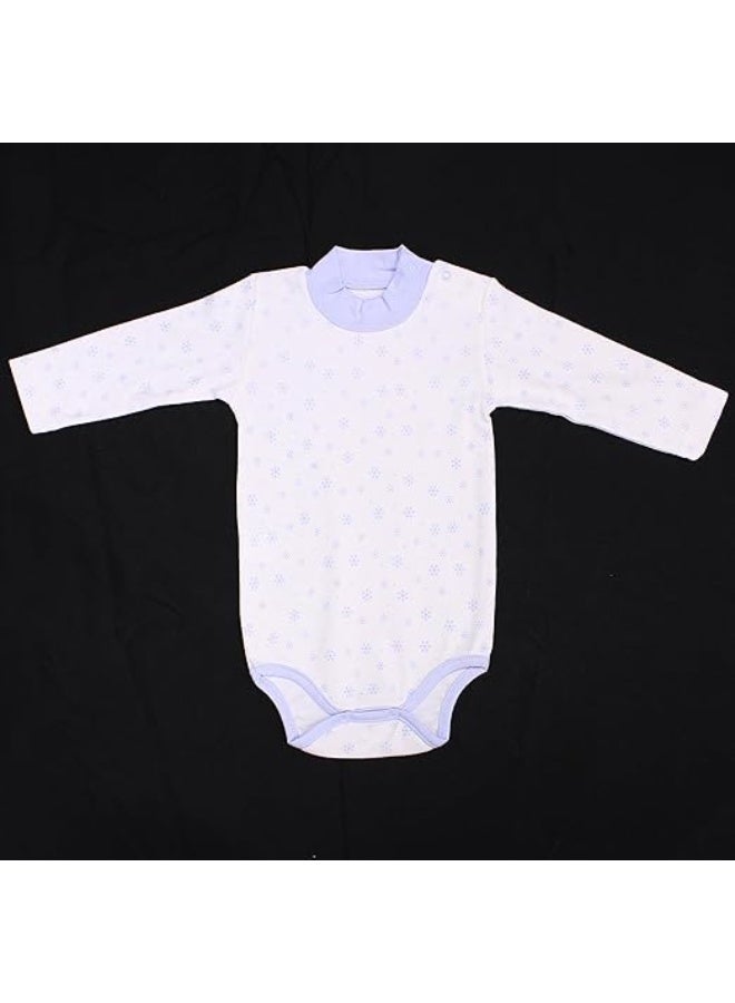 فيشين مجموعة من 4 ملابس داخلية بأكمام طويلة ورقبة دائرية من VITION للأولاد والبنات من عمر 3 إلى 24 شهرًا، قمصان قطنية مريحة للأطفال (صنع في تركيا) - Image 3