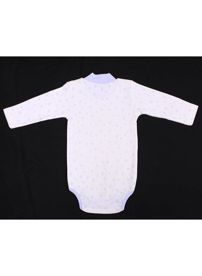 فيشين مجموعة من 4 ملابس داخلية بأكمام طويلة ورقبة دائرية من VITION للأولاد والبنات من عمر 3 إلى 24 شهرًا، قمصان قطنية مريحة للأطفال (صنع في تركيا) - Image 4