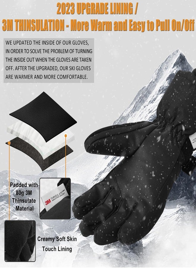 HOIHOO Ski Gloves, Waterproof Warm 3M Thinsulate Snow Gloves Touchscreen Cold Weather Winter Gloves Snowboard Gloves Fits Both Men & Women - Image 5