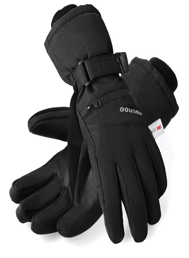 HOIHOO Ski Gloves, Waterproof Warm 3M Thinsulate Snow Gloves Touchscreen Cold Weather Winter Gloves Snowboard Gloves Fits Both Men & Women - Image 1